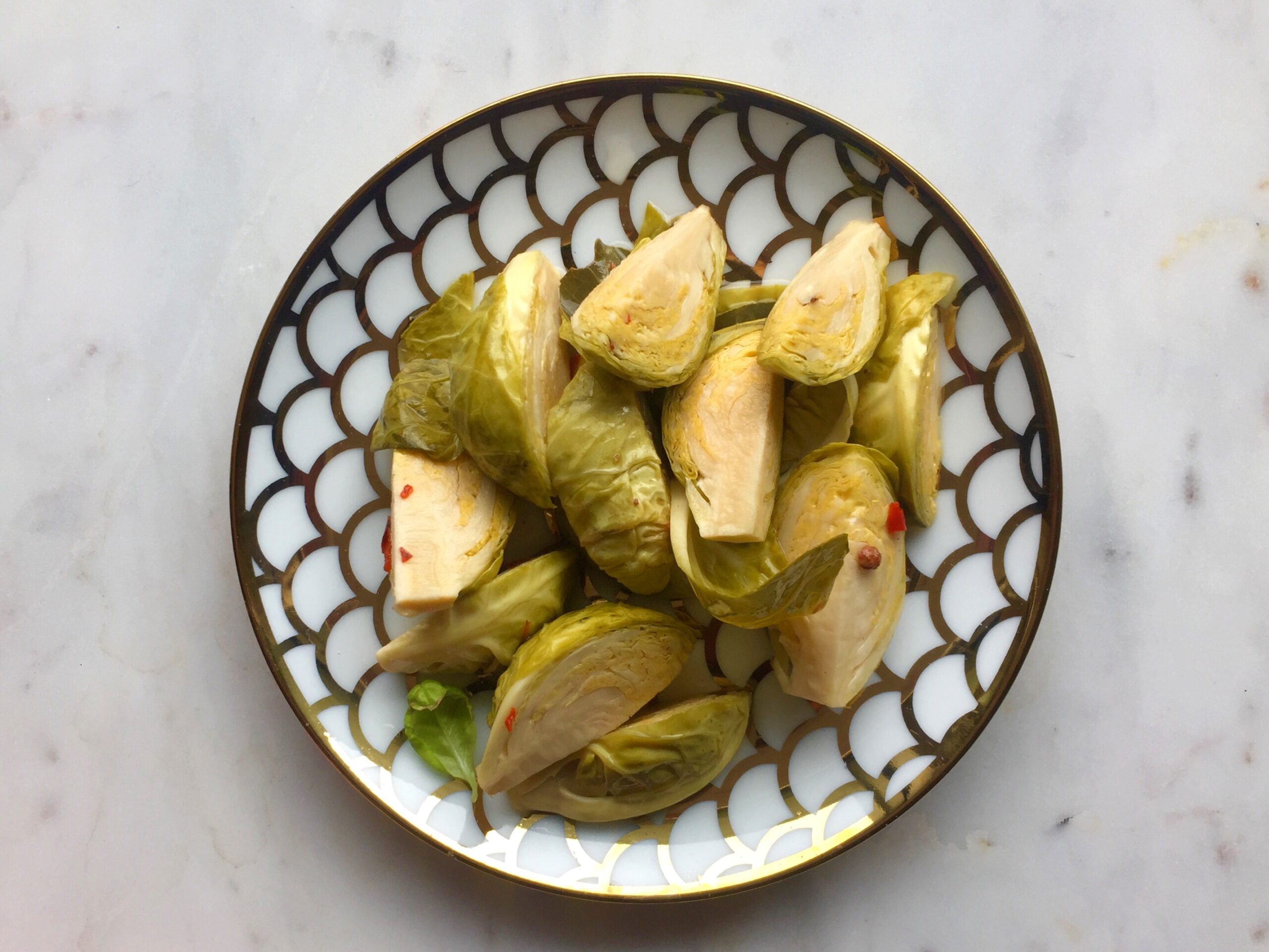 Pickled brussel sprouts